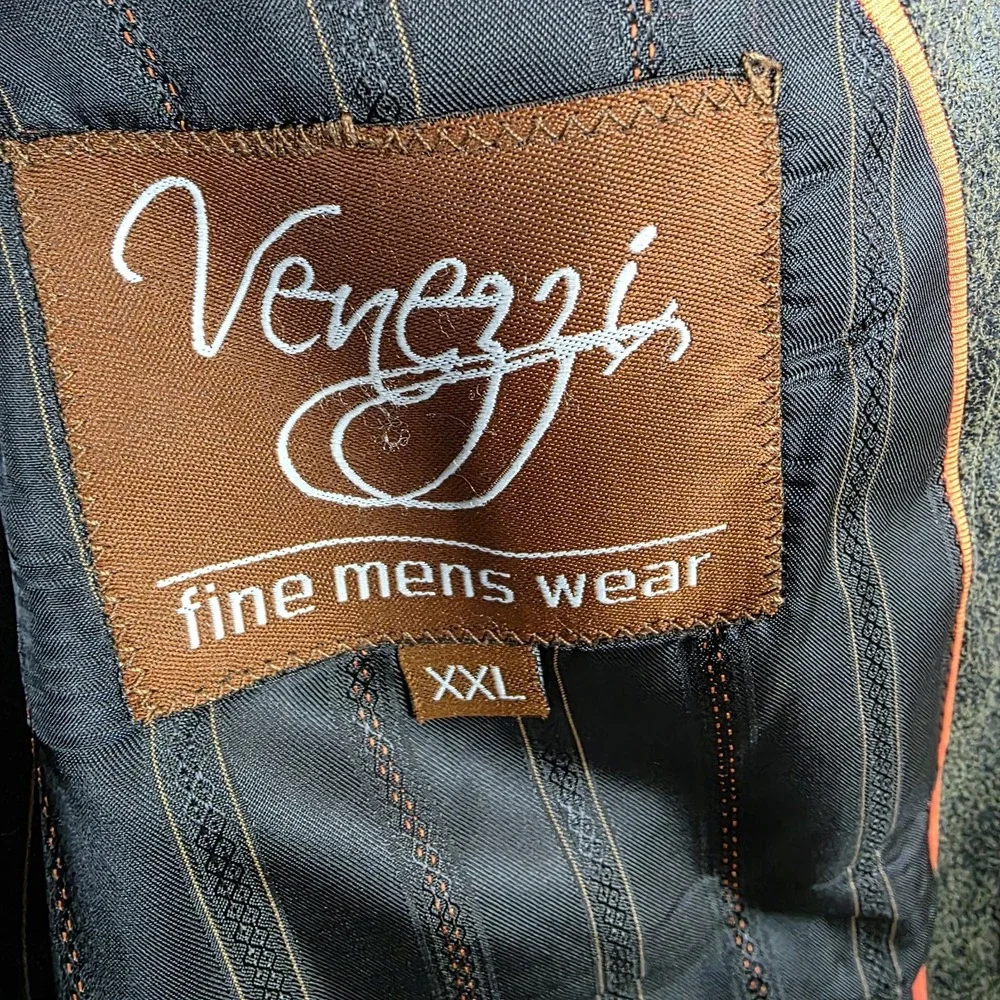 Venzetti Blazer Mens XXL Distressed Faux Leather Rockabilly Western Whipstitch
